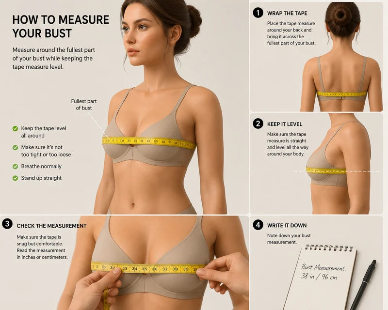 How to measure your bust