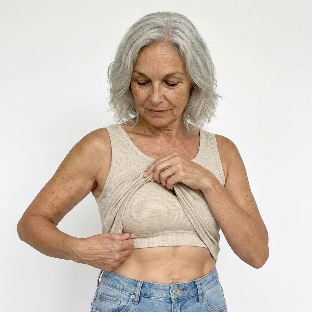 RealShape Ribbed Cotton Built-in Bra Tank