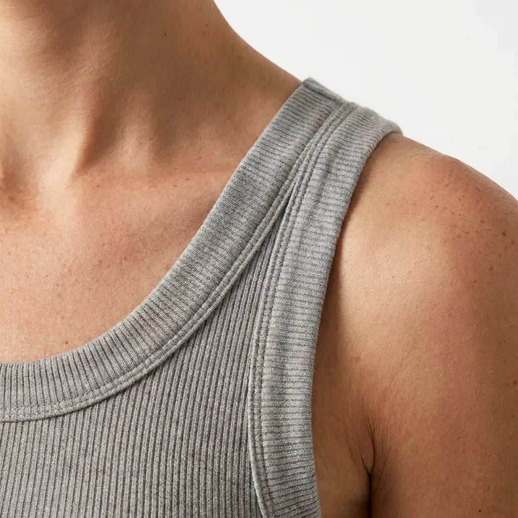 RealShape Ribbed Cotton Built-in Bra Tank