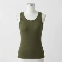 RealShape Ribbed Cotton Built-in Bra Tank