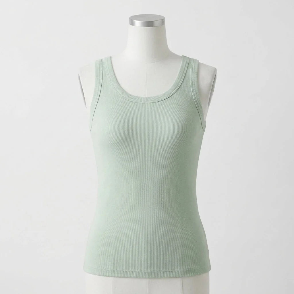 RealShape Ribbed Cotton Built-in Bra Tank